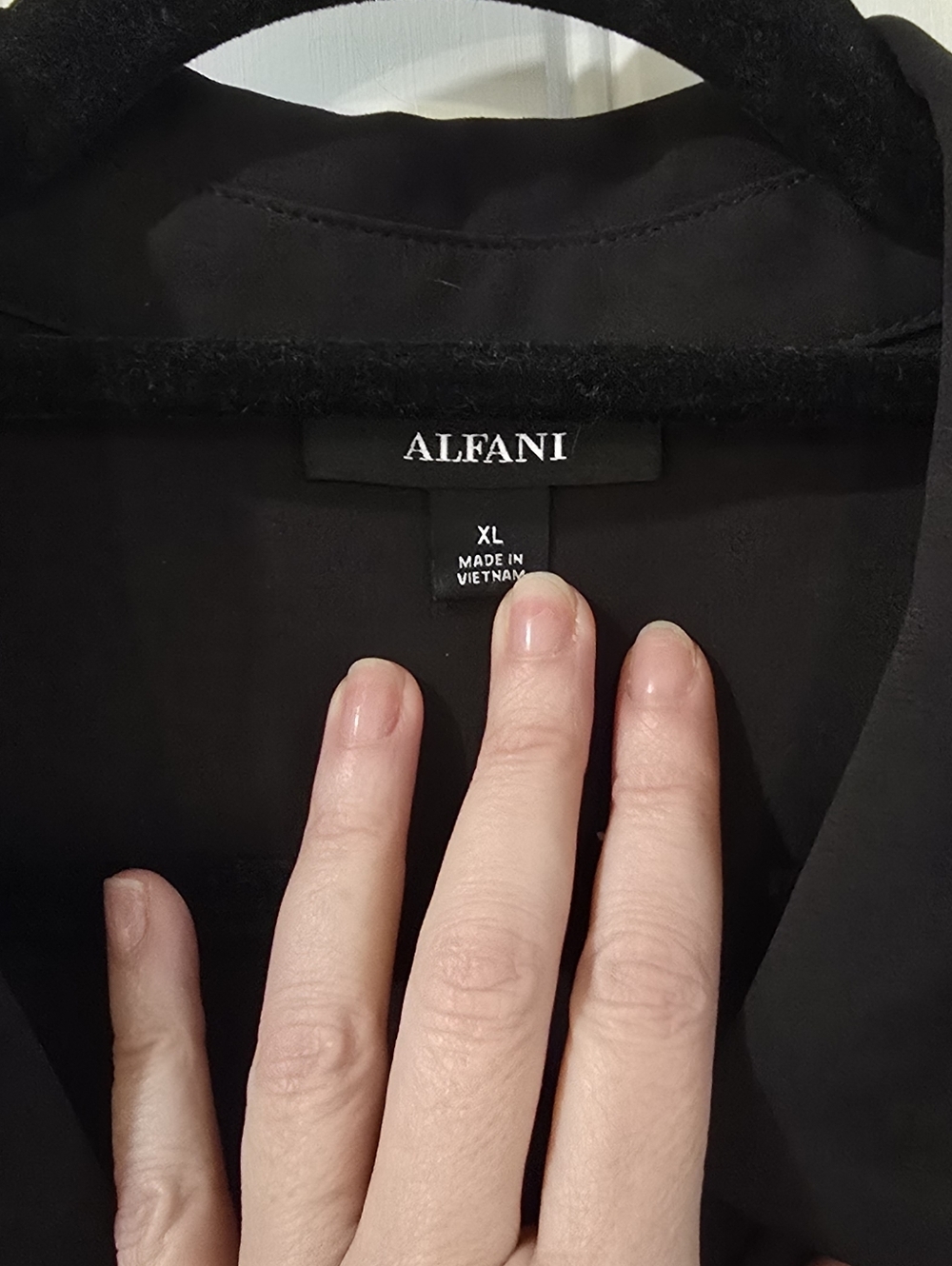 Alfani Black Shirt Dress with Tie Waist - Picture 3 of 7